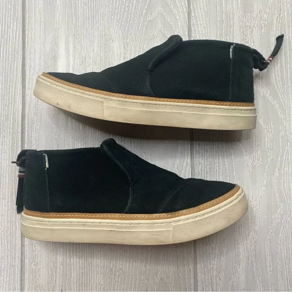 Toms Women's Black Suede Paxton Slip On Casual Sneakers Size 8